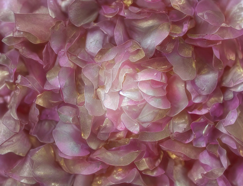 Purple and Gold Iridescent Ornamental Cabbage with Ruffled Edges