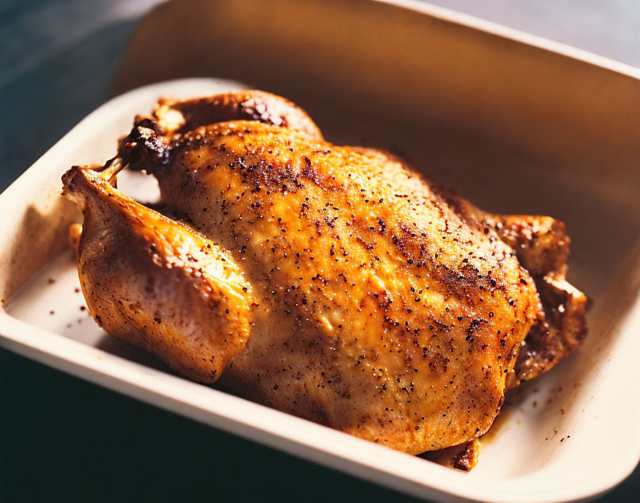 Golden-brown Roasted Chicken with Herbs and Spices