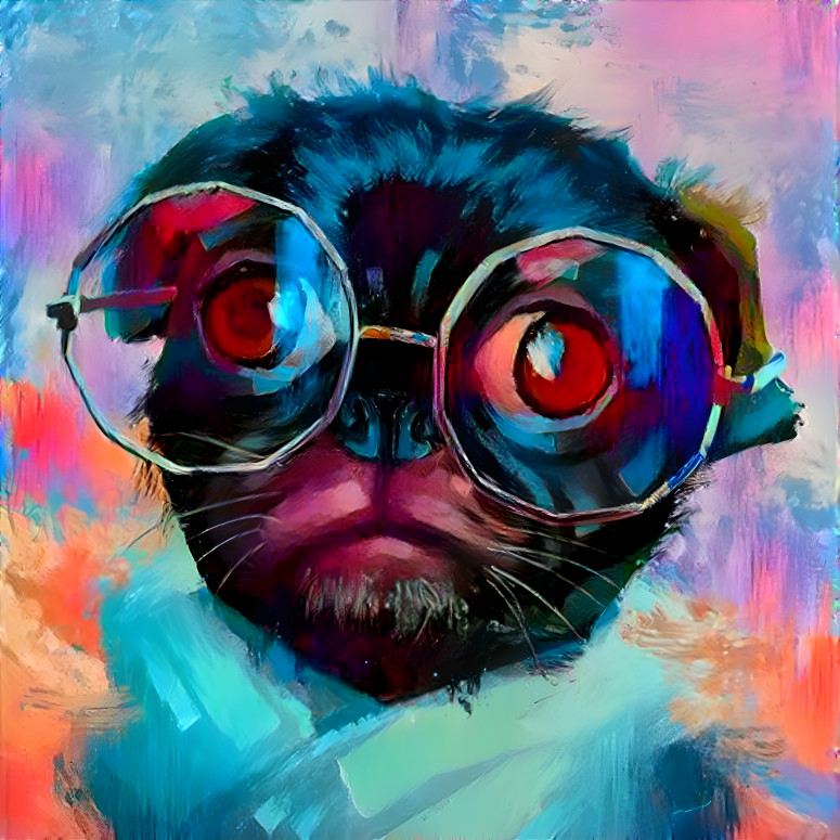 Pug in Glasses