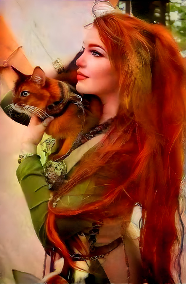 Redhead and her Kitty