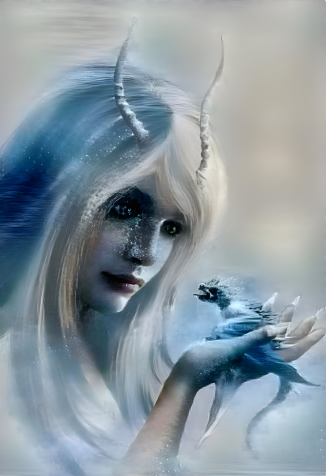 Faery with Dragon 