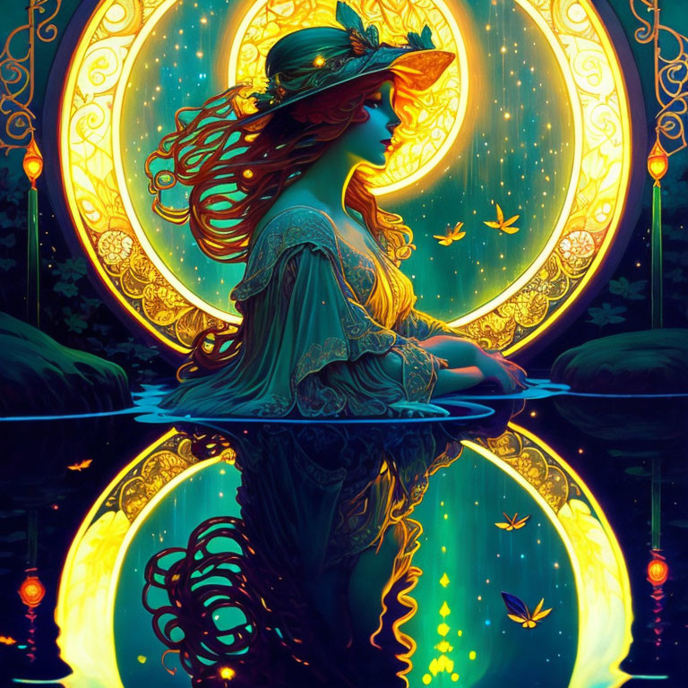 Swirling Firefly Reflection 