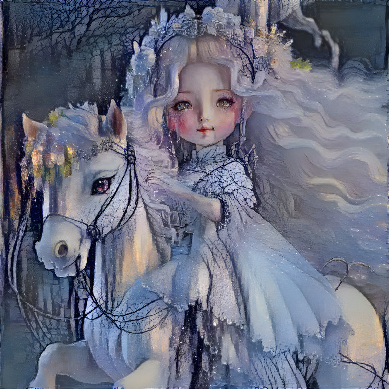 Líttle Fantasy Girl and Horse 