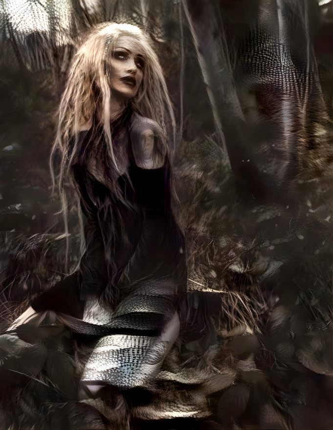 A Gothic Lady in the Woods