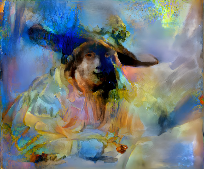 Yoing girl in a hat, inspired by Rembrandt