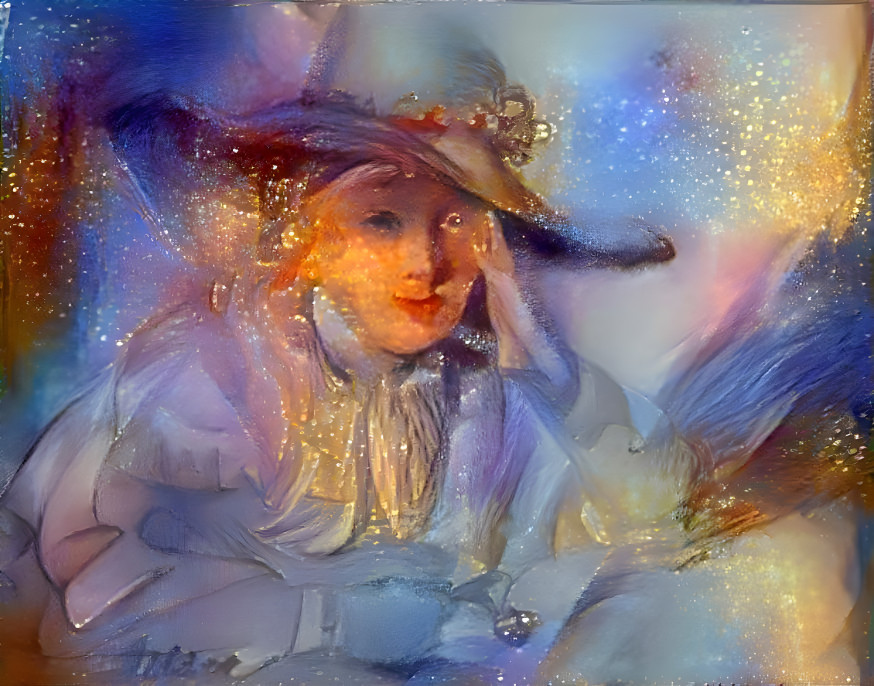 Yoing girl in a hat, inspired by Rembrandt