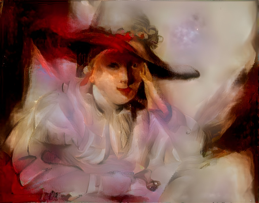 Yoing girl in a hat, inspired by Rembrandt