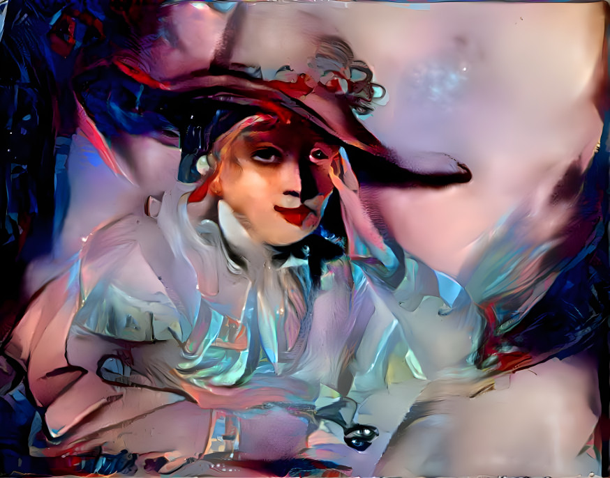 Yoing girl in a hat, inspired by Rembrandt