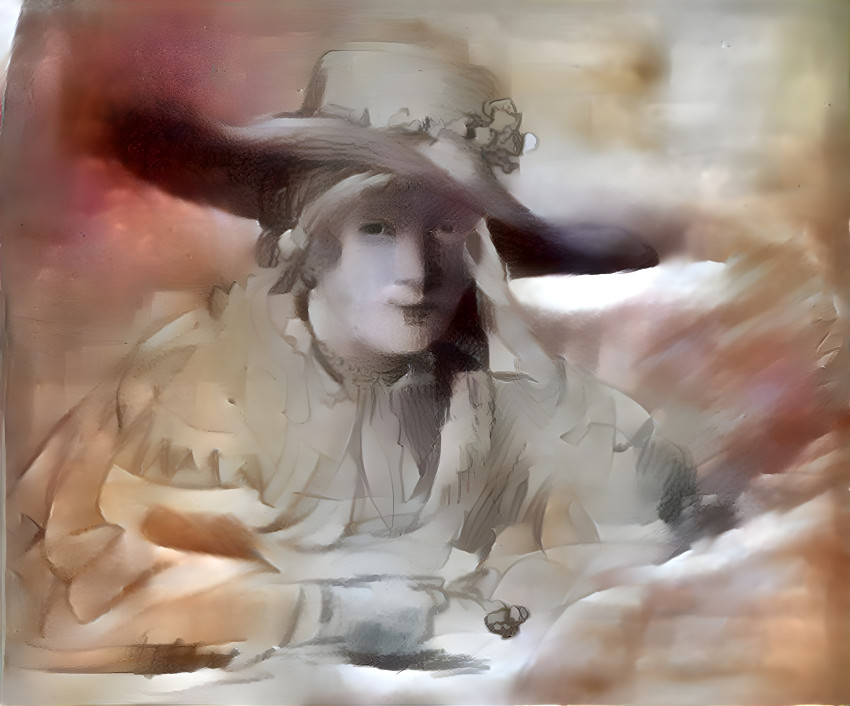 Yoing girl in a hat, inspired by Rembrandt