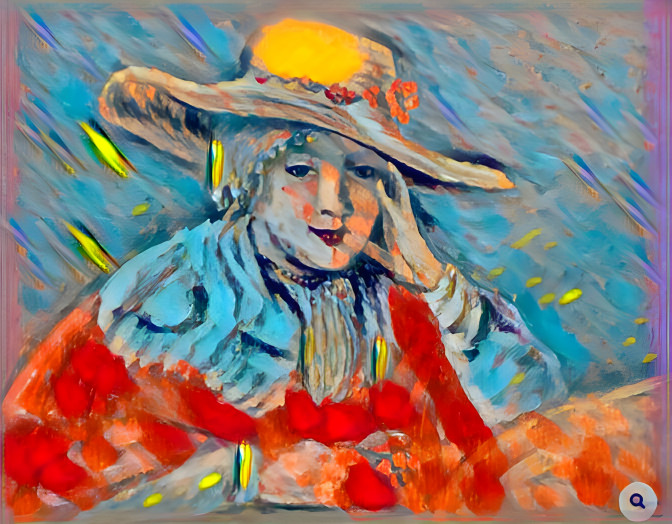 Yoing girl in a hat, inspired by Rembrandt