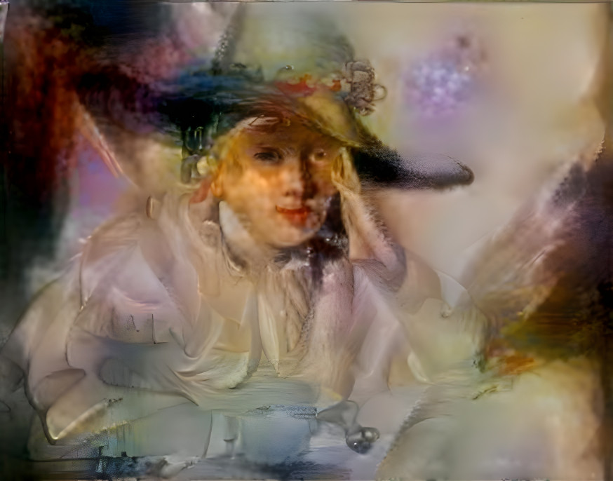 Yoing girl in a hat, inspired by Rembrandt