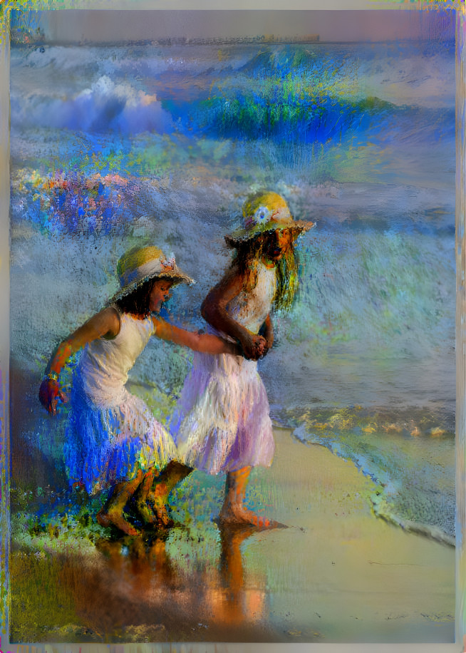 girls at the sea