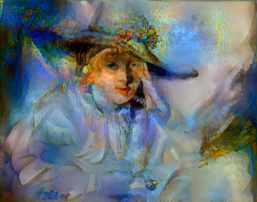 Yoing girl in a hat, inspired by Rembrandt