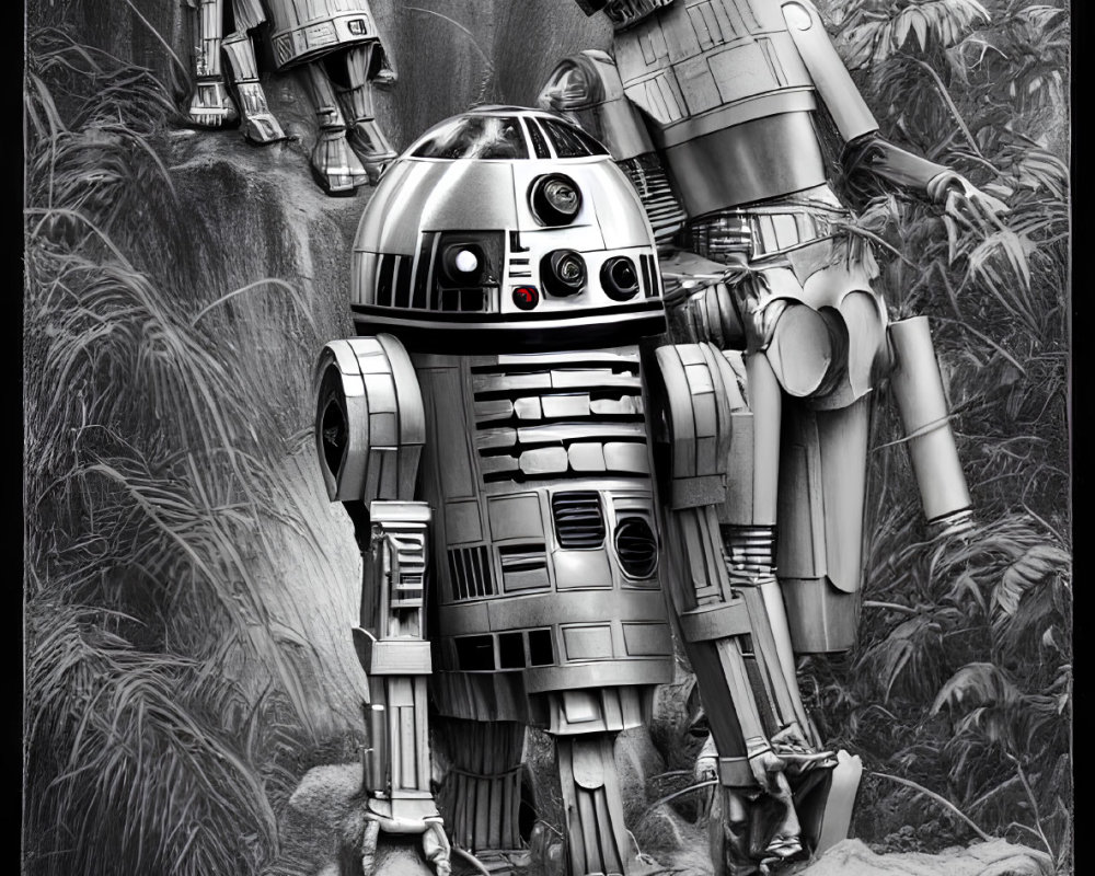 Monochromatic droids in dense forest setting