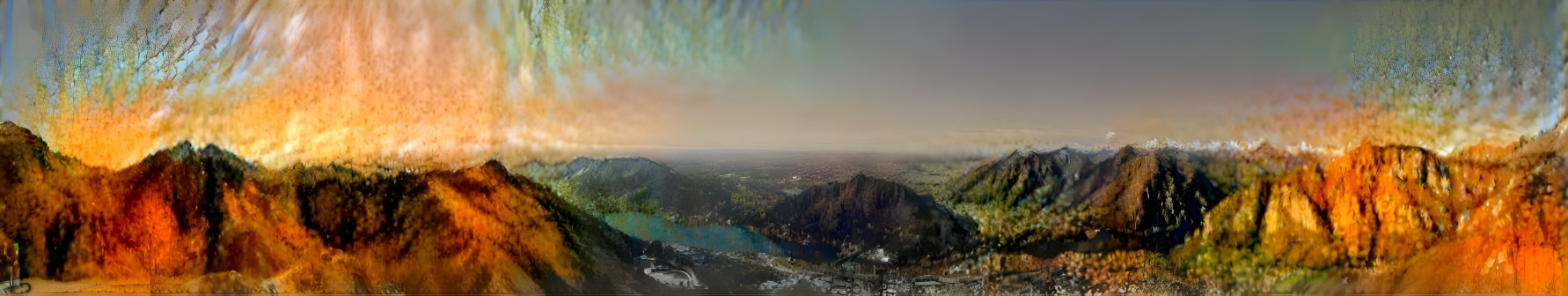 panorama from top of piani d'Erna (Lecco, Italy)