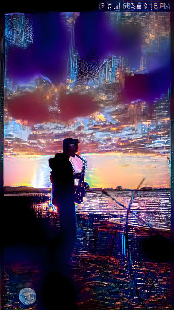 cityscape sax sunset