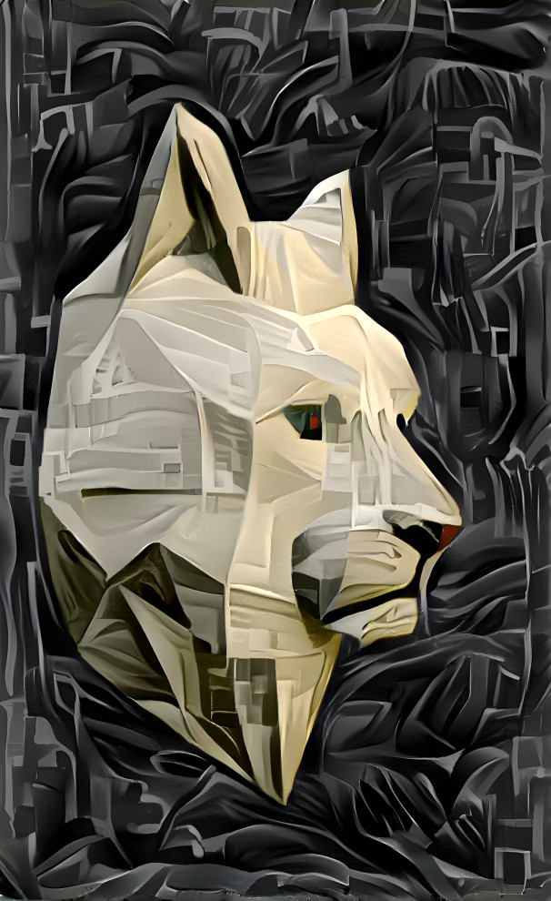 Low poly deformed feline