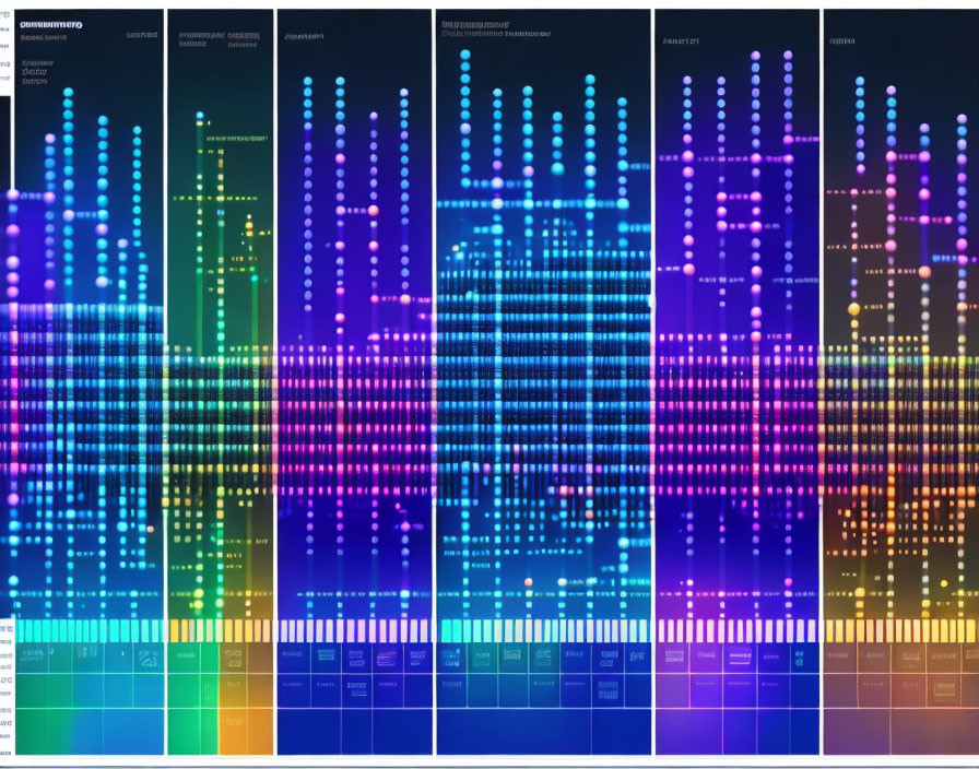 Colorful DNA Sequencing Data Visualizations of Genetic Marker Patterns