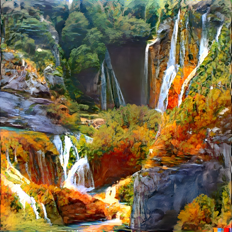 Water Fall in Colors