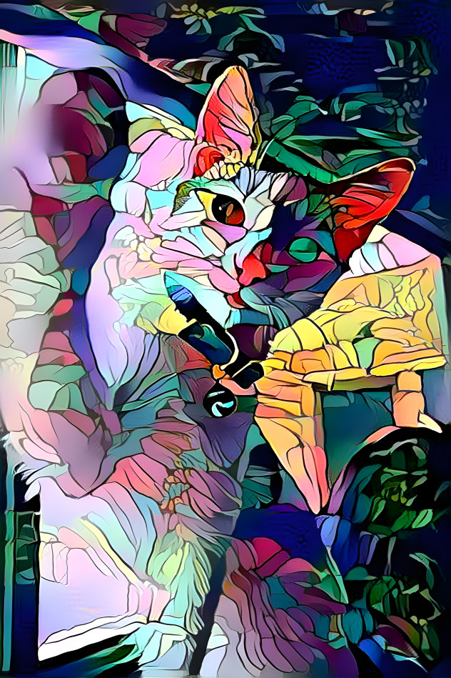 Cat Stained Glass