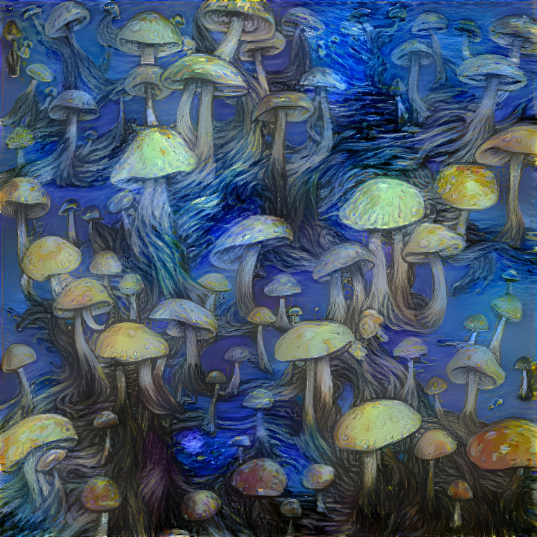 Van Gogh style mushies