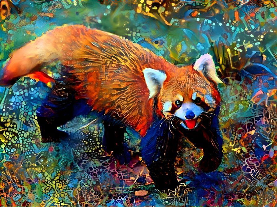 cute red panda colorful