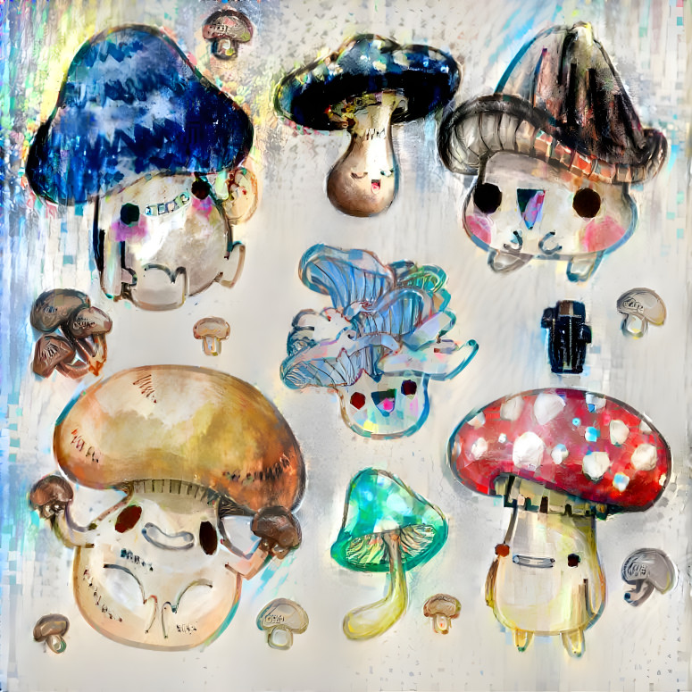 blured mushrooms