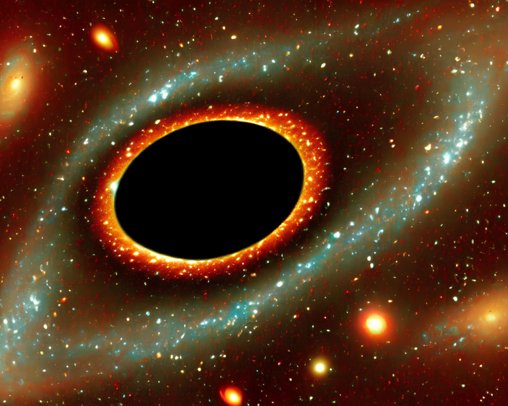 Stunning Space Image: Black Hole with Swirling Accretion Disk