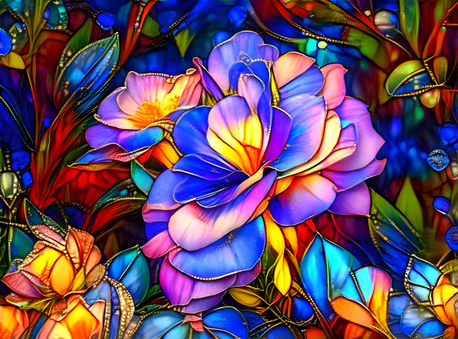 Stained Glass Flowers