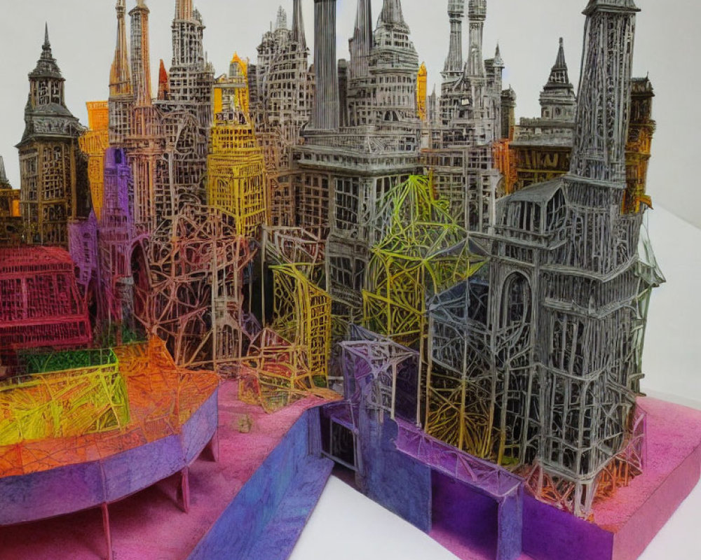 Intricate 3D Printed Architectural Models with Traditional & Gothic Designs