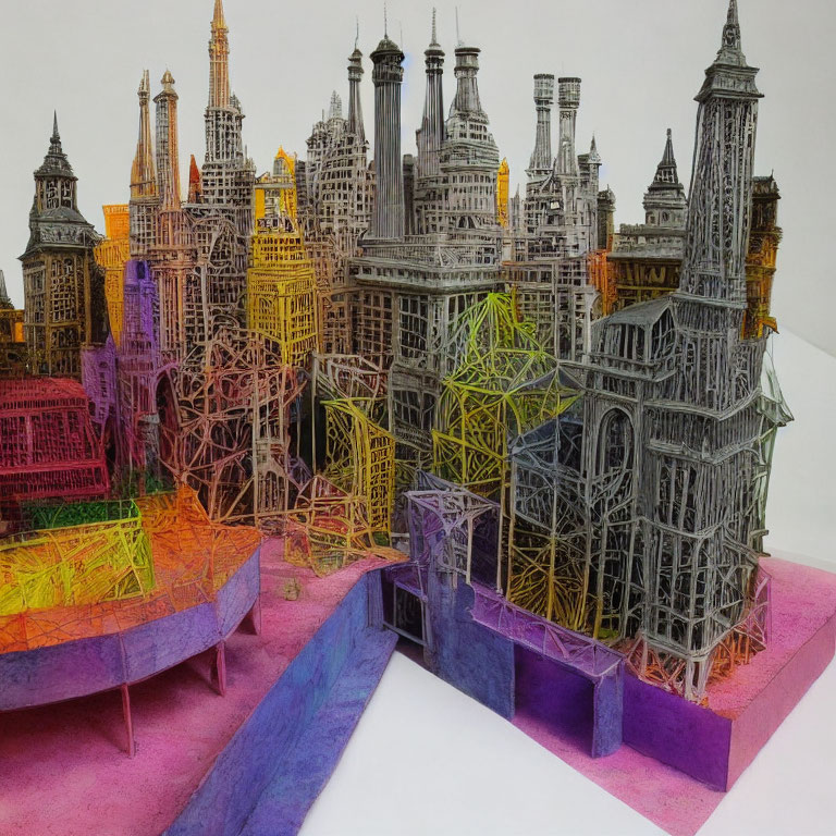 Intricate 3D Printed Architectural Models with Traditional & Gothic Designs