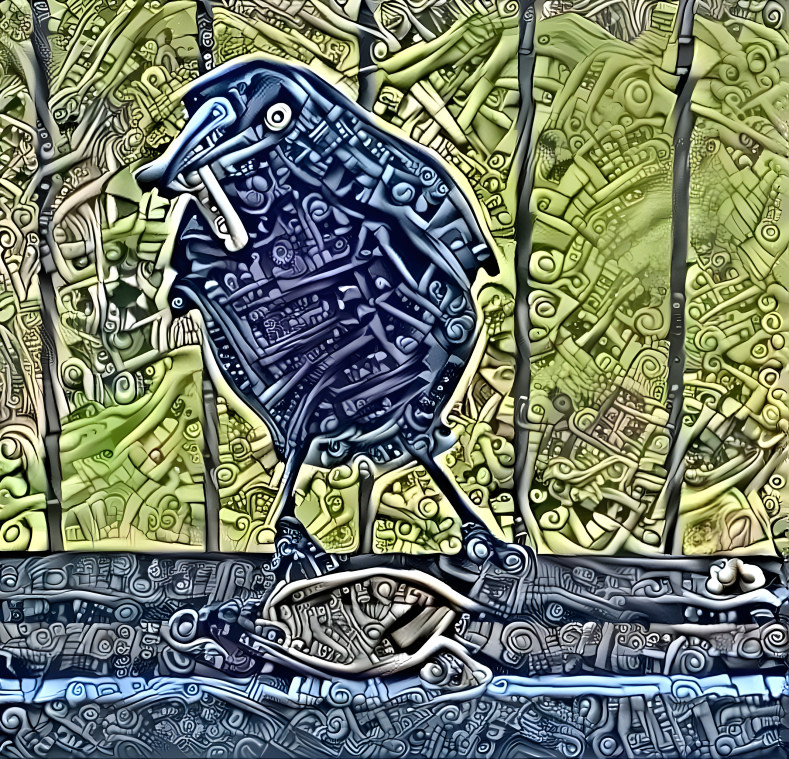 Currawong snacking on ripe banana 