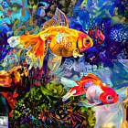 Colorful Fish and Marine Life in Vibrant Underwater Scene