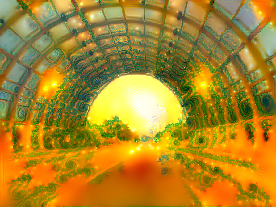 a bright tunnel