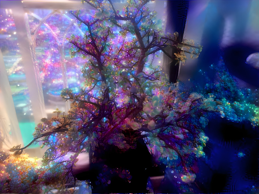 a twinkling tree