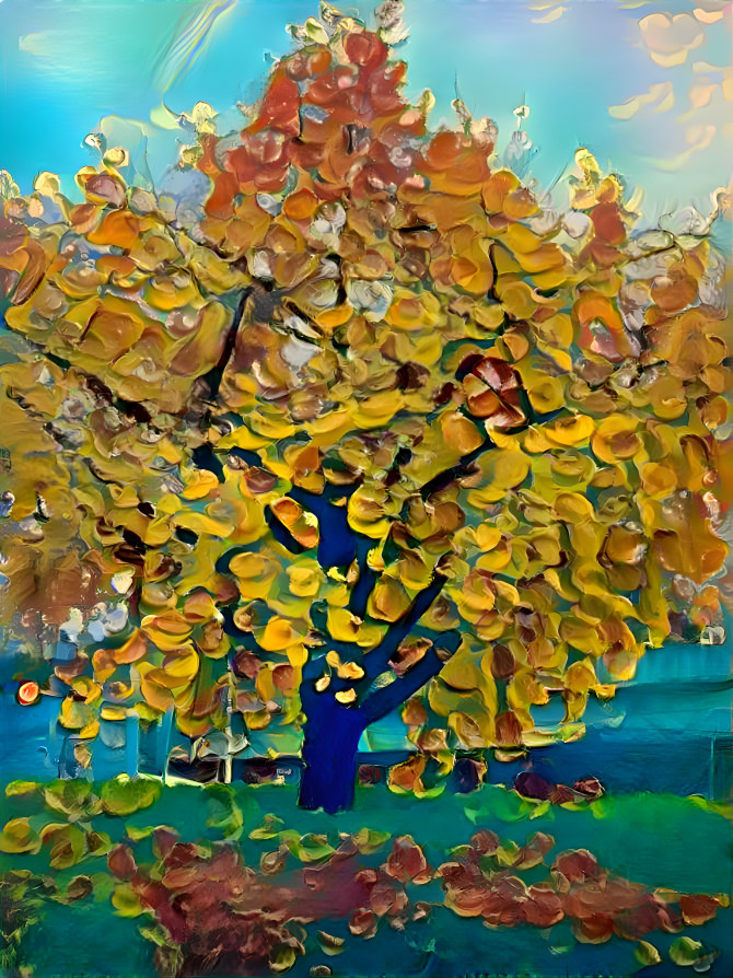 a golden tree