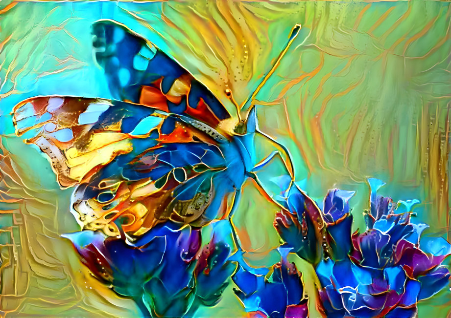 a blue butterfly