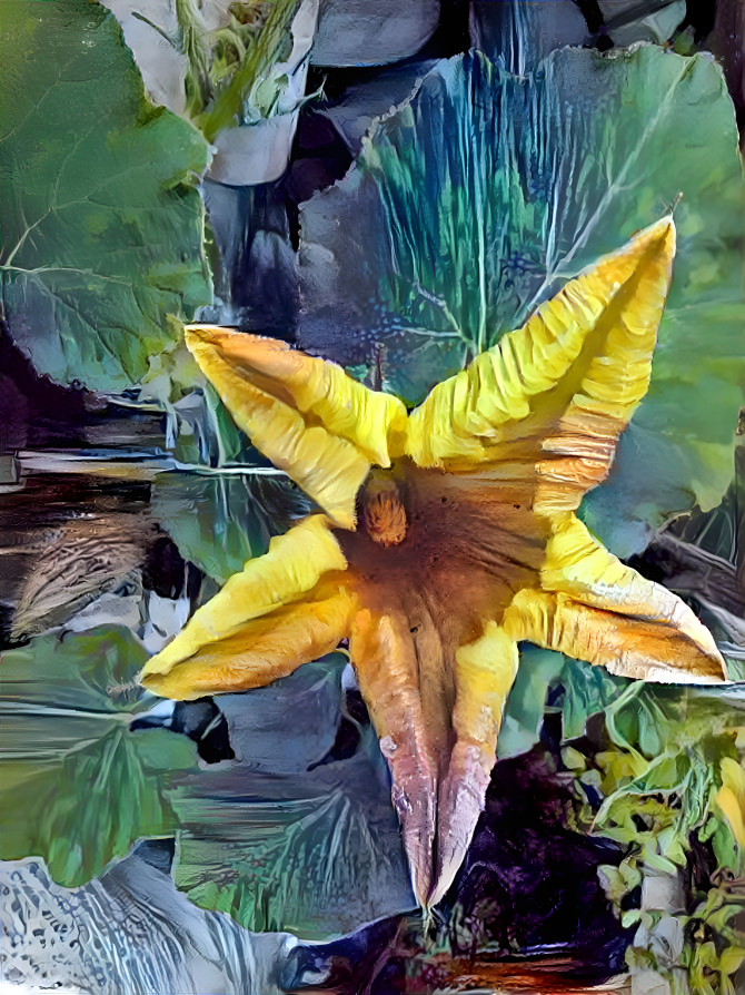 a pumpkin flower