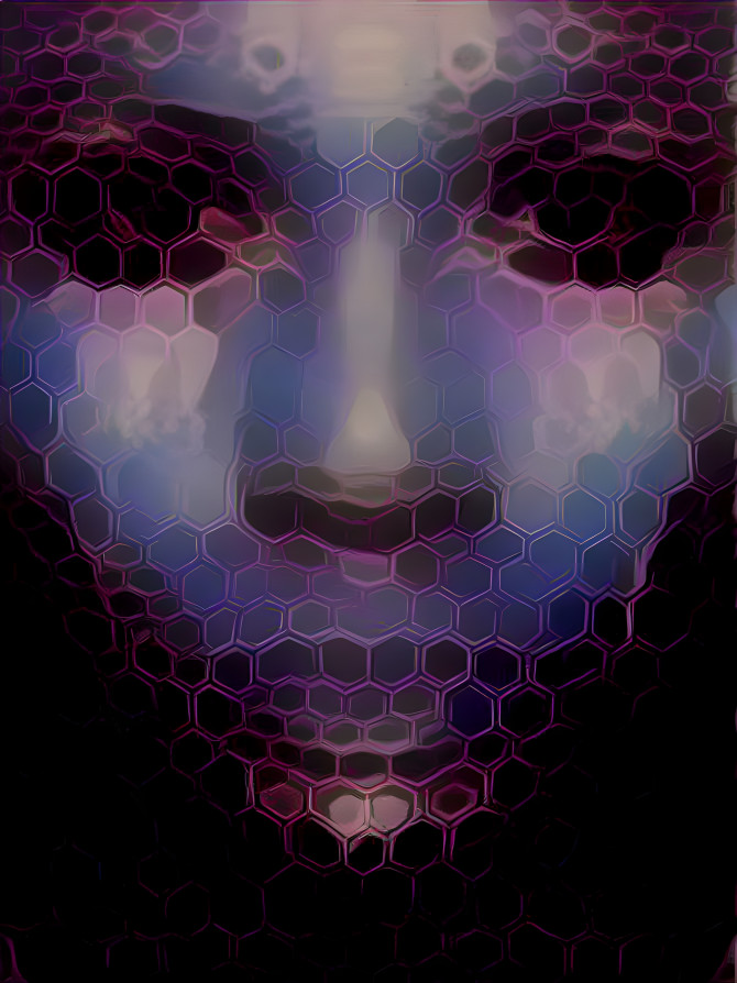 Purple hex face 