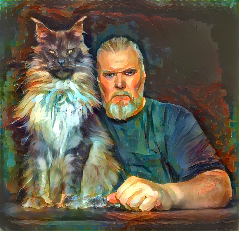 Man and Cat