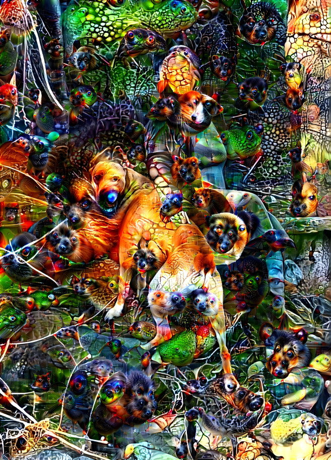 Dana & doggo deep dreaming