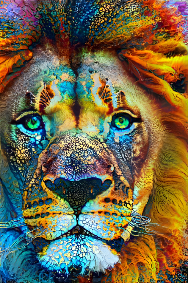 Colorfull lion