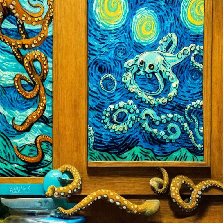 Octopus-Inspired Art Blends Real World & Sculpted Tentacle