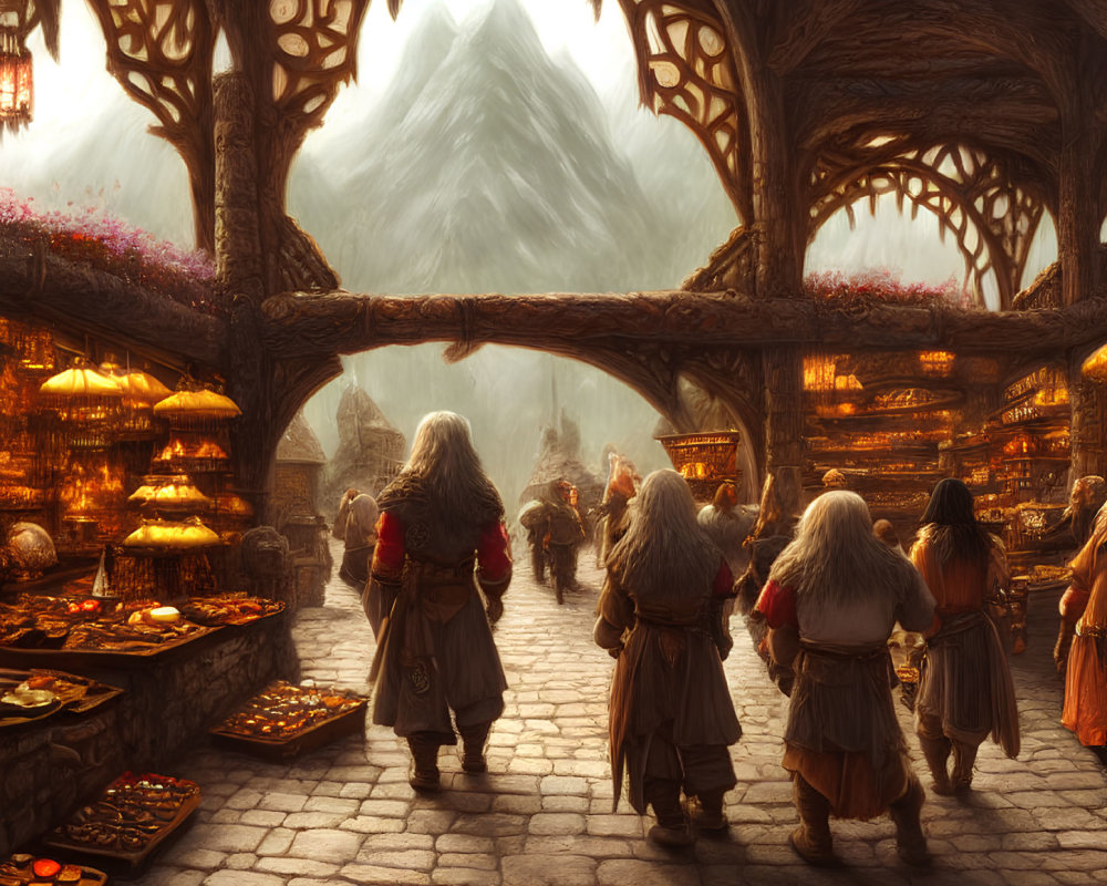 Dwarves in Stone-Paved Mountain Market