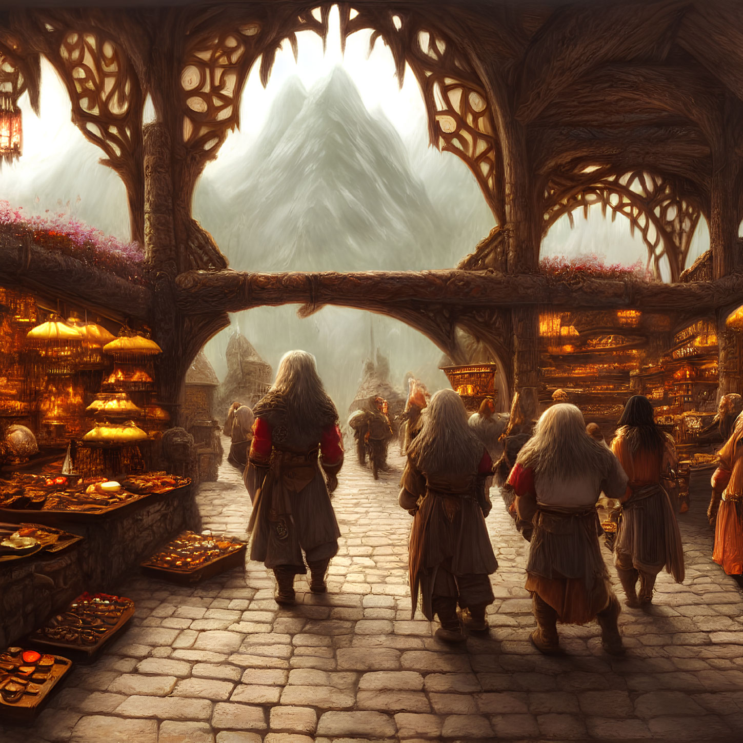 Dwarves in Stone-Paved Mountain Market