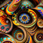 Colorful Fractal Pattern Artwork Resembling Sea Life Structures