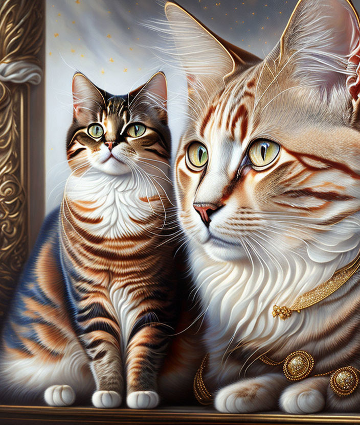 Regal Cats with Striking Patterns and Vivid Eyes