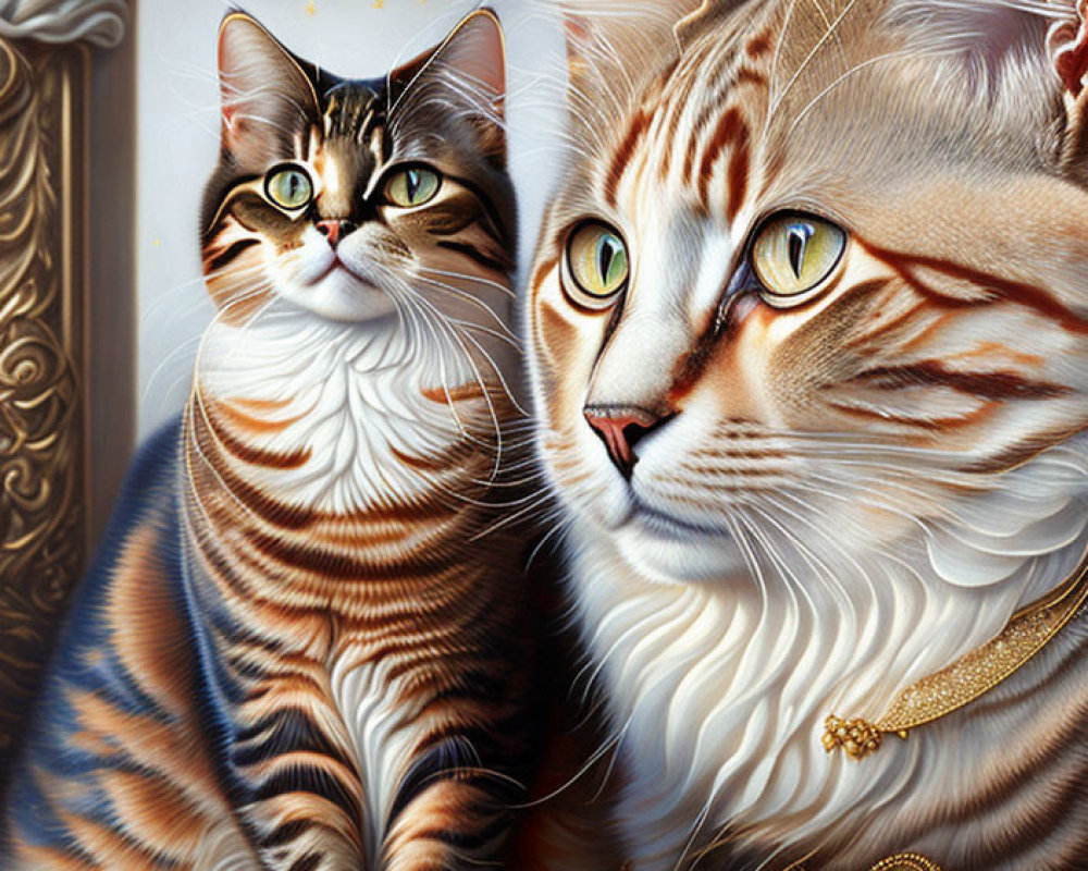 Regal Cats with Striking Patterns and Vivid Eyes