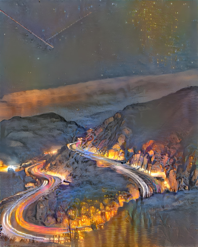 Road at night