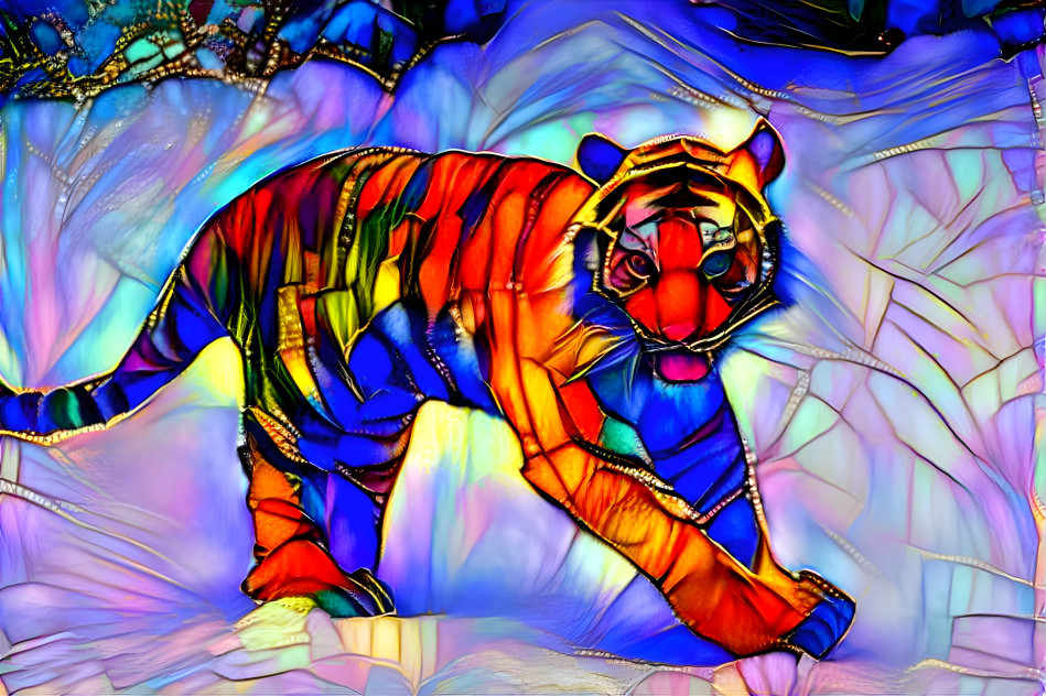 Stained-Glass Tiger